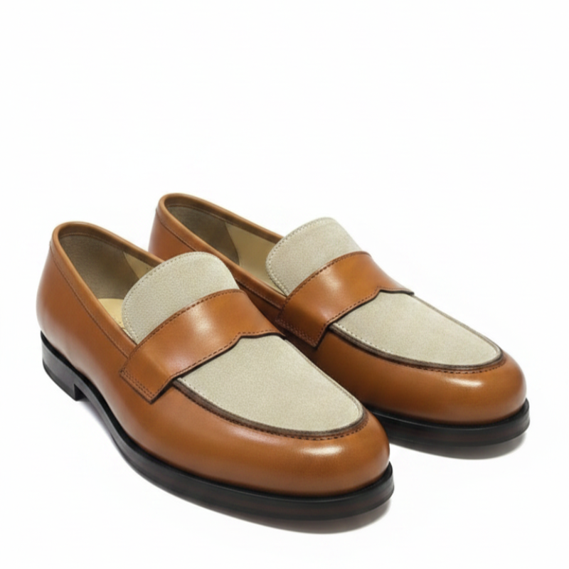 Ebon Dual Tone Italian Loafers