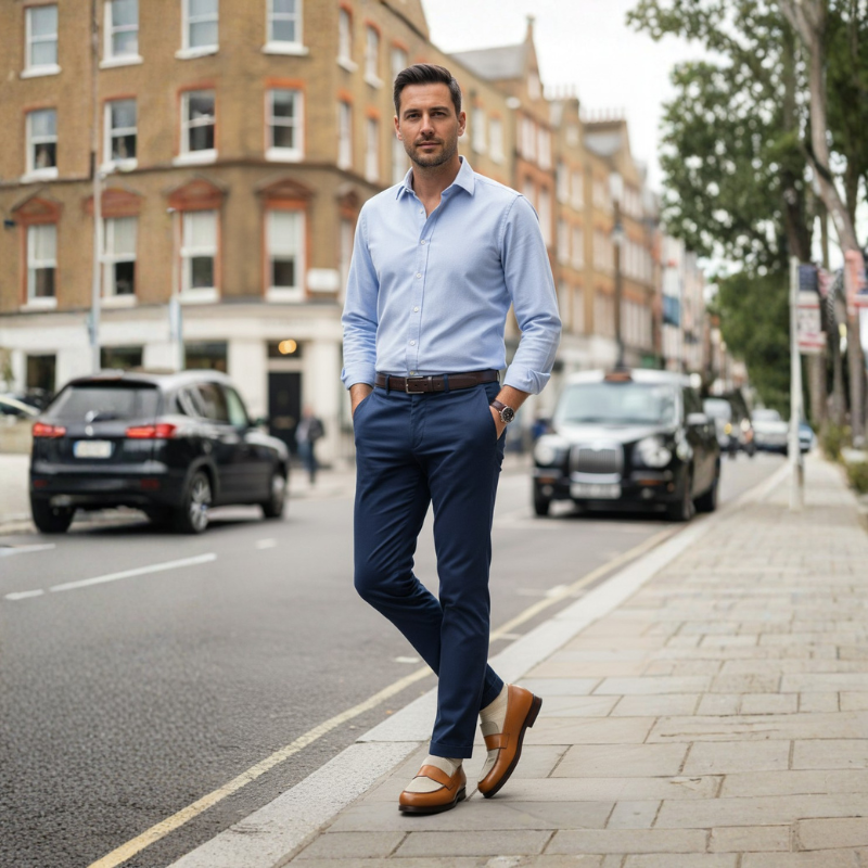 Ebon Dual Tone Italian Loafers