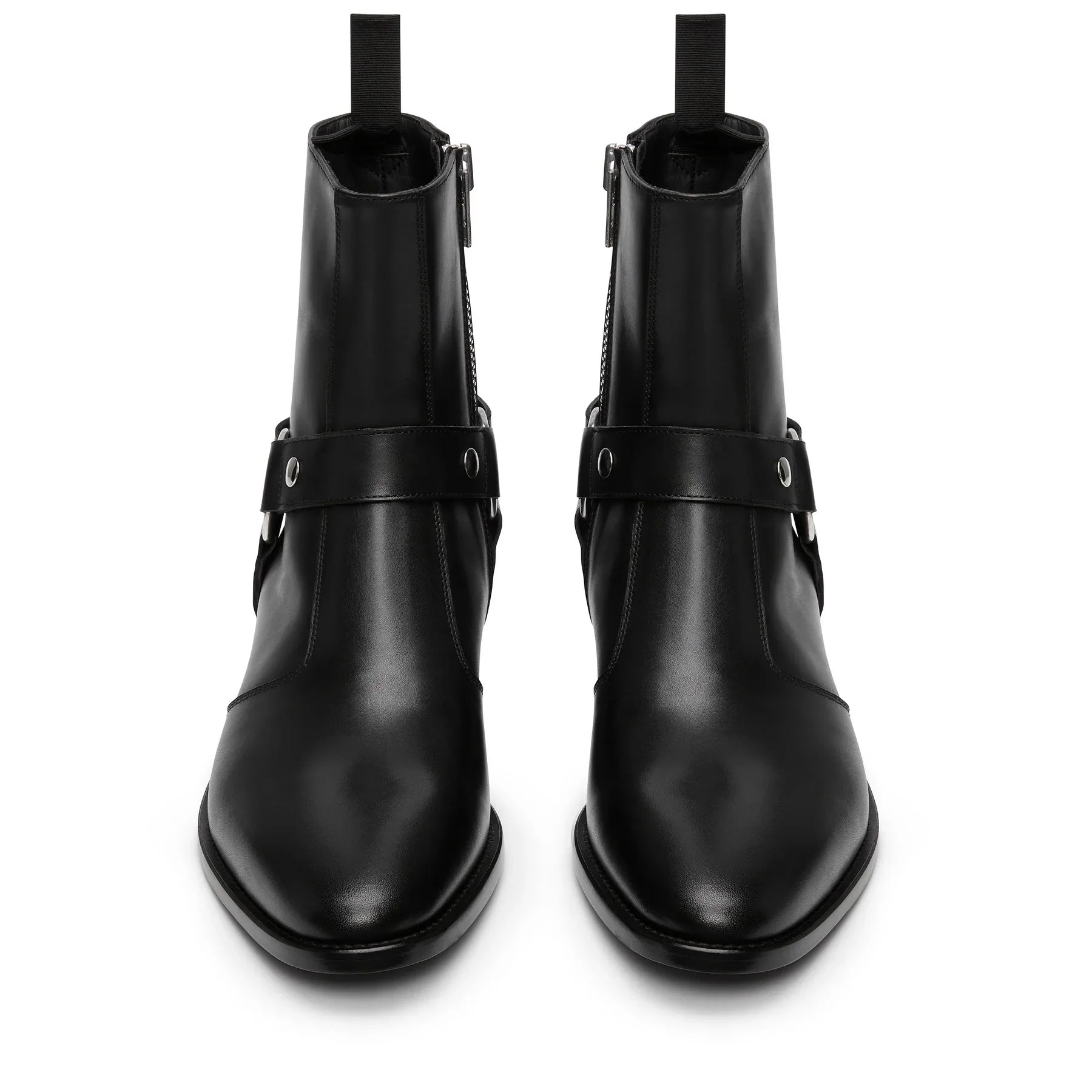 Harness Zip Boot Black Leather