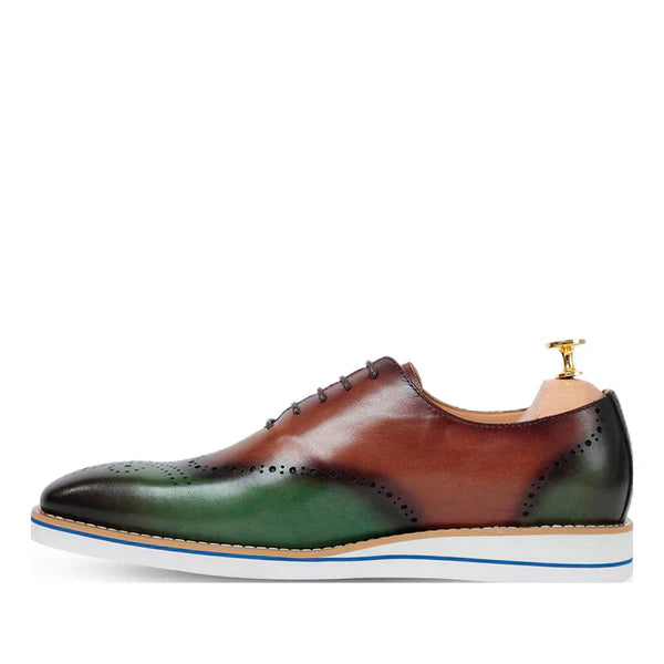 Ethen Blue Brown Oxford Shoes