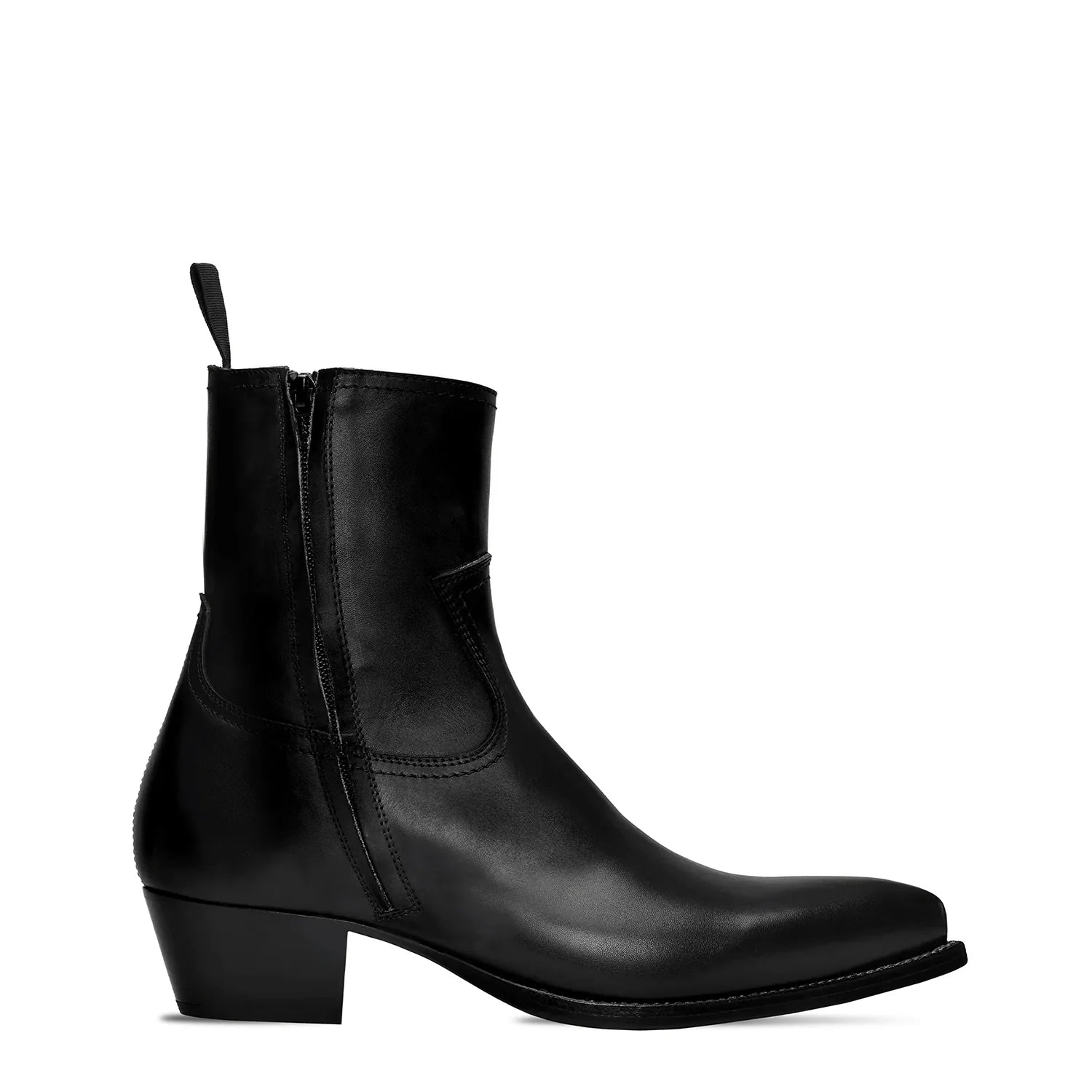 Side Zip Western Boot - Hand-Dyed Leather