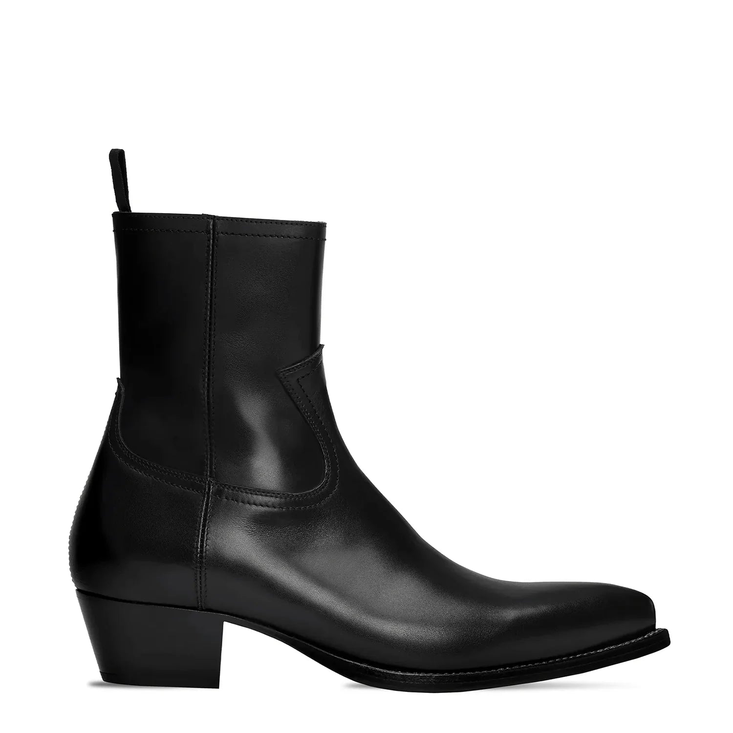 Side Zip Western Boot - Hand-Dyed Leather