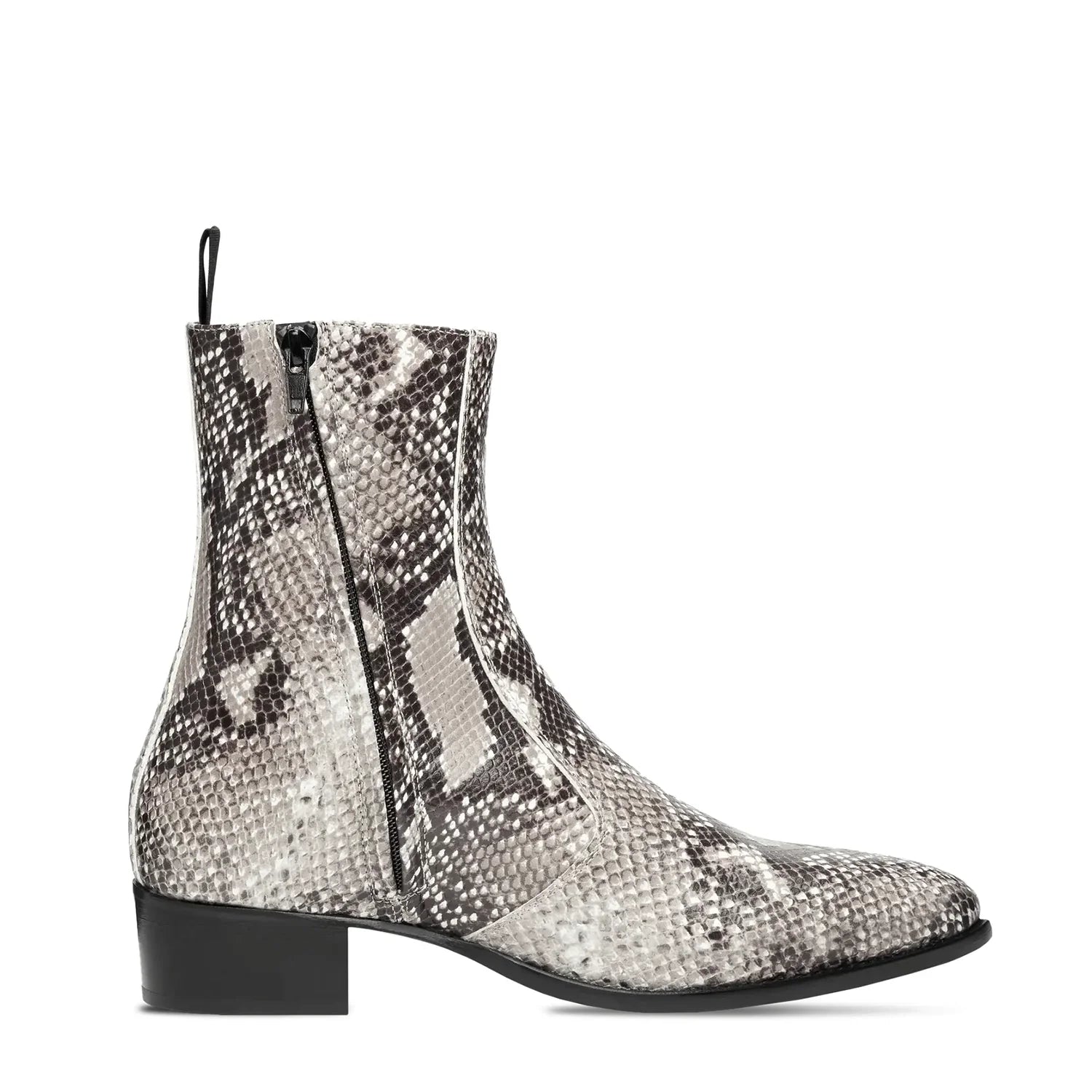 Side Zip Boot Snake Leather