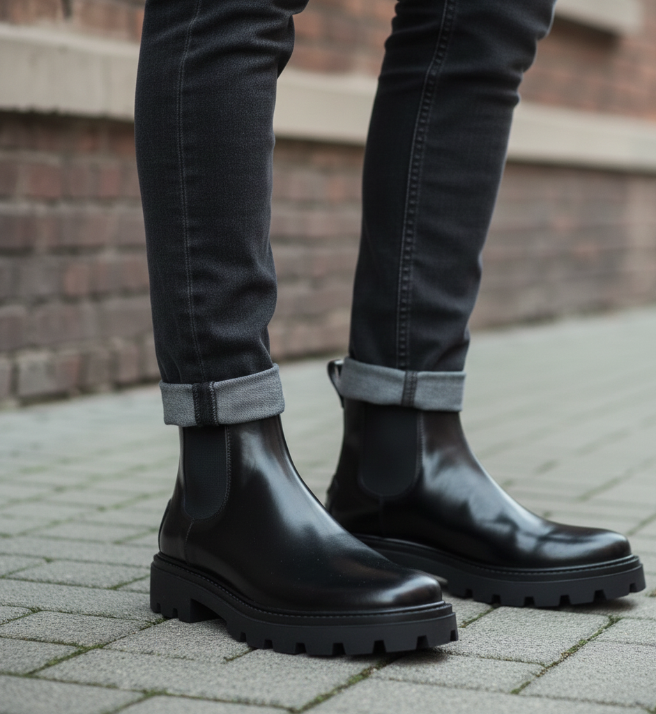 Chunky Sole Chelsea Boots