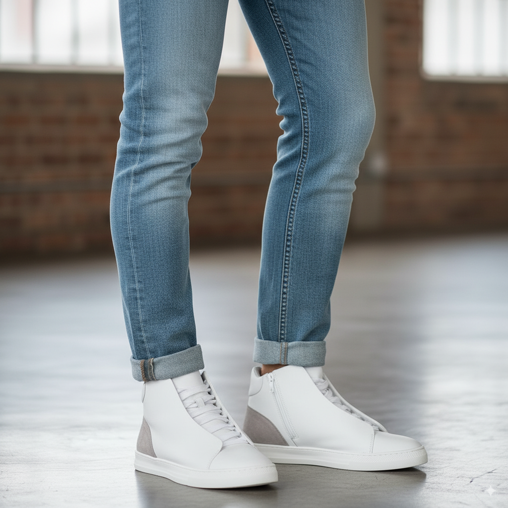 Lace Up Leather Handcrafted Sneakers