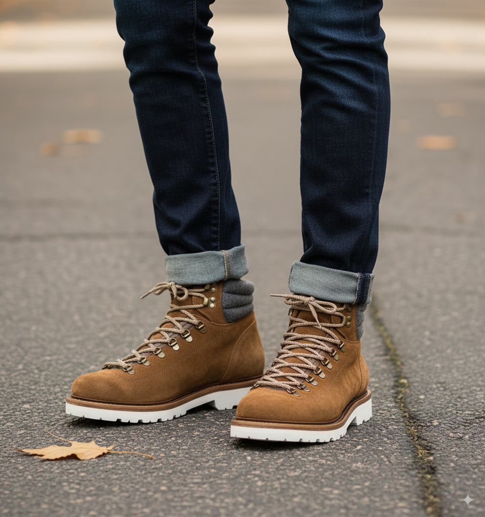 Lace up suede Ankle Boots