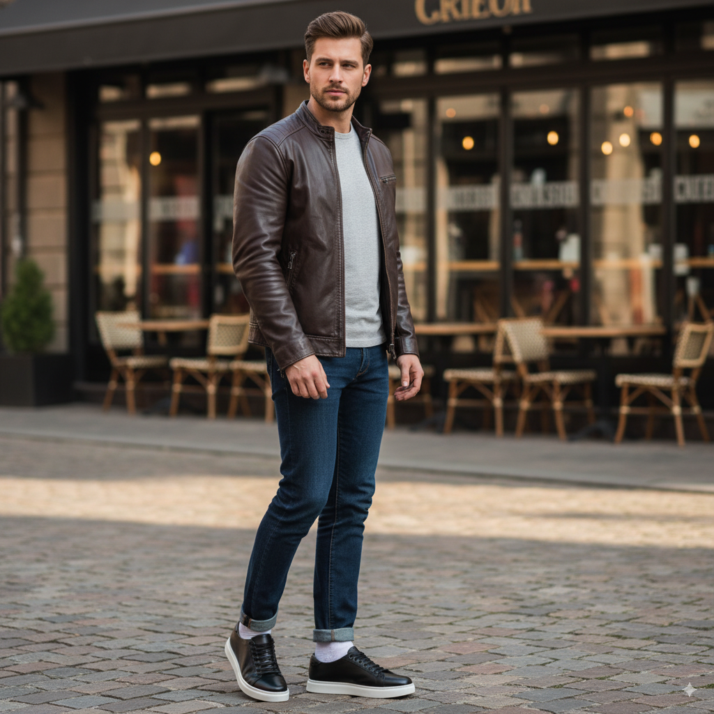 Men s Black Casual Lace up Sneaker Shoe