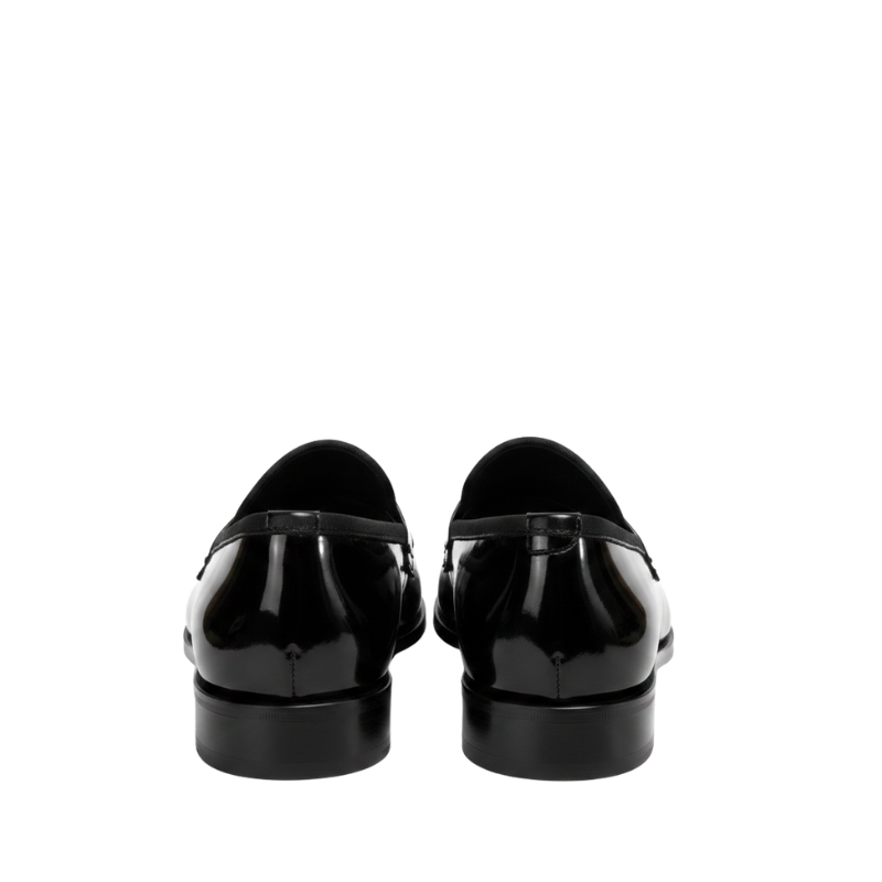 Gloss Noir Braided Luxury Patent Loafer