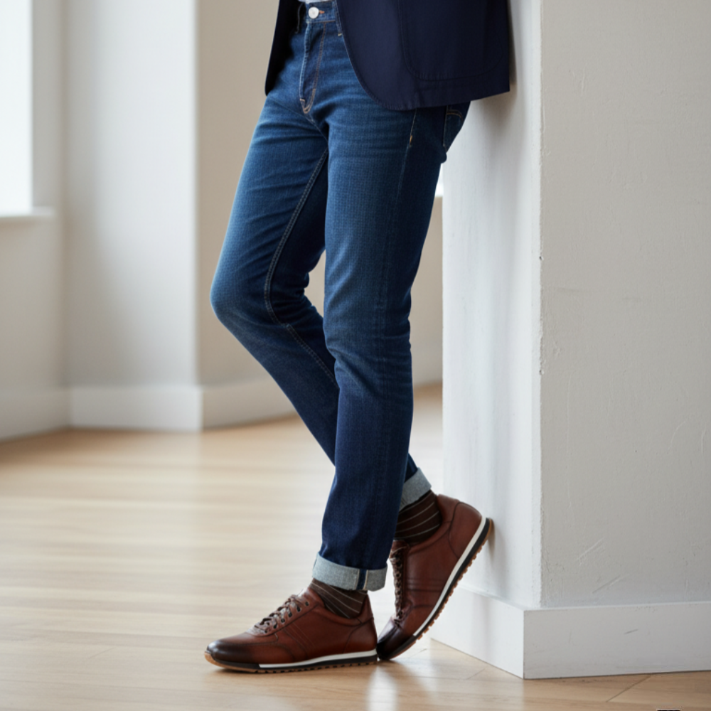 Heritage Luxe Leather Runner Sneakers