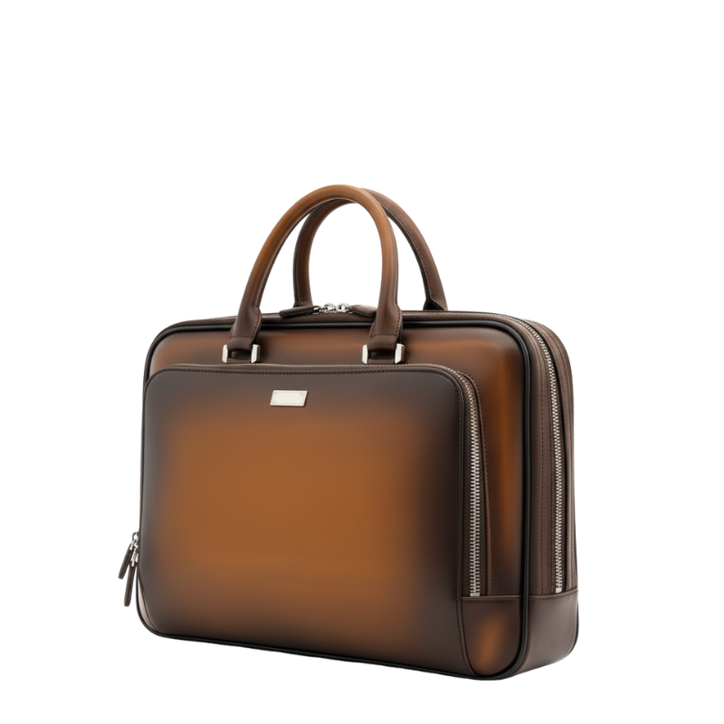 Italian Briefcase and Trolley Executive Luxe Luggage Set