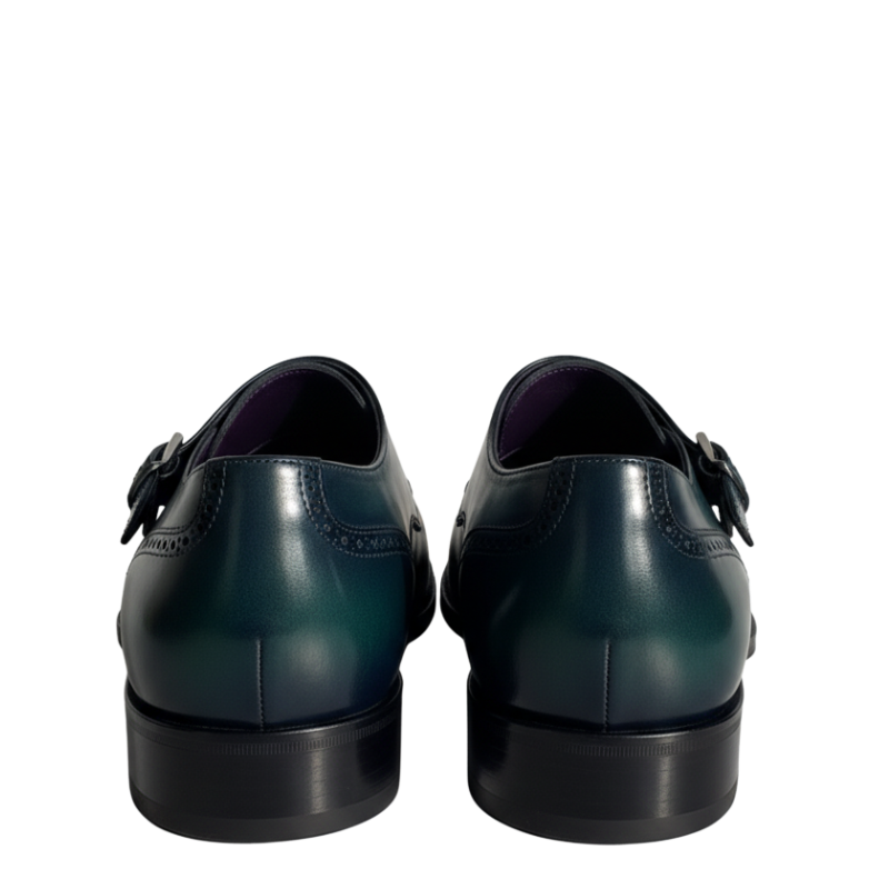 Emerald Midnight Dual Monk Shoes