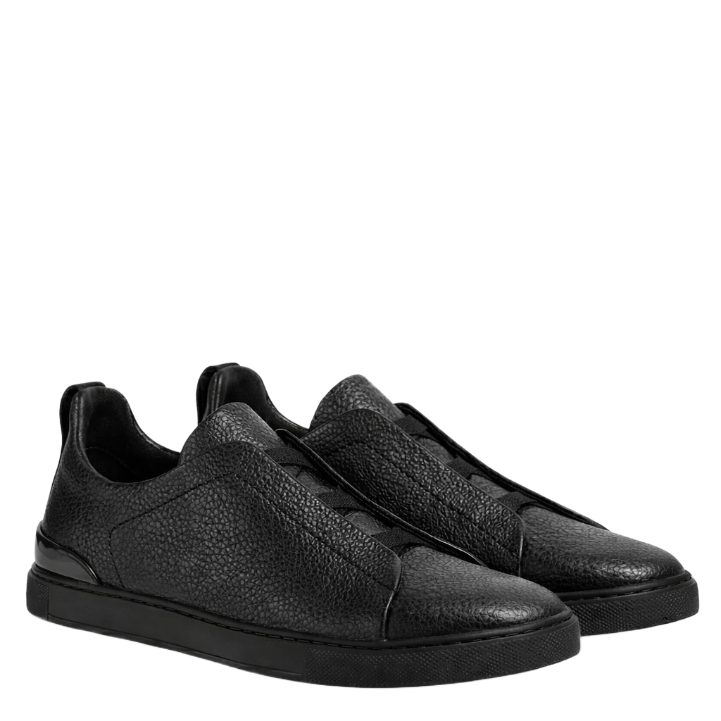 Triple Stitch Leather Pebble Luxe Sneaker