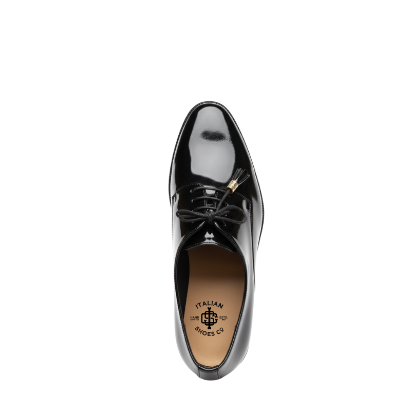 Italian Luxe Patent Monarch Tassel Shoes