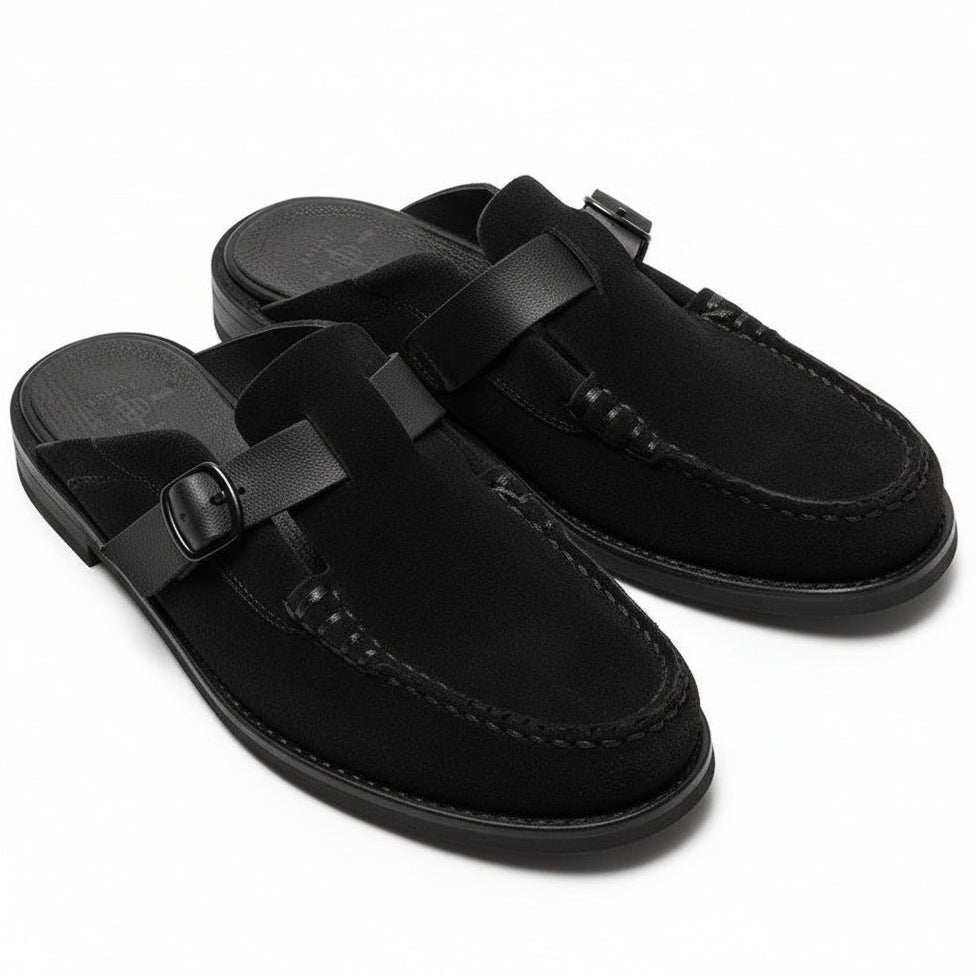 Men's Buckle-strap Mule Loafer
