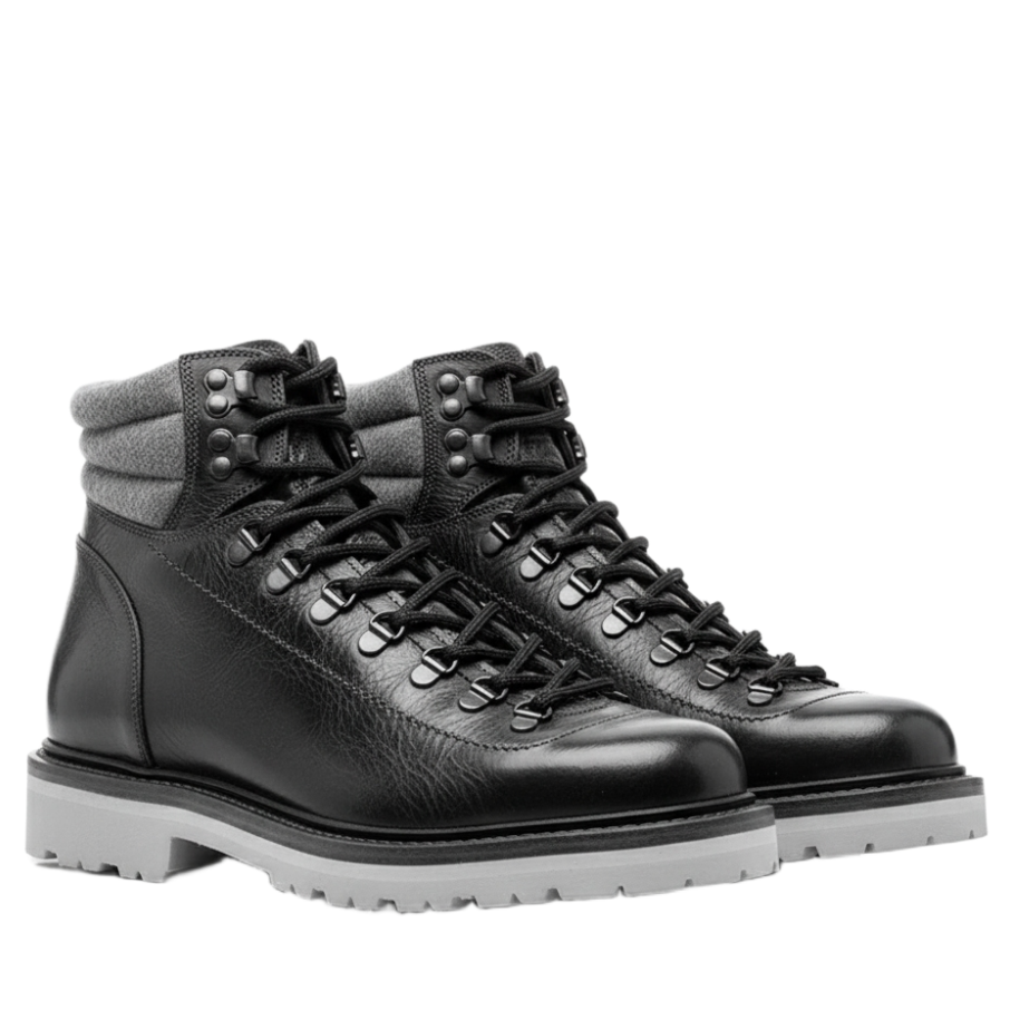 Wine Padded Ankle Lace-Up boots