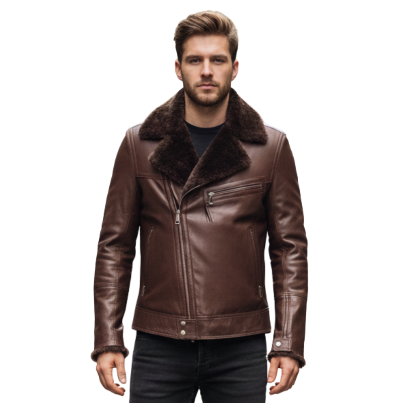 Men s Frost Aviator Leather Jacket