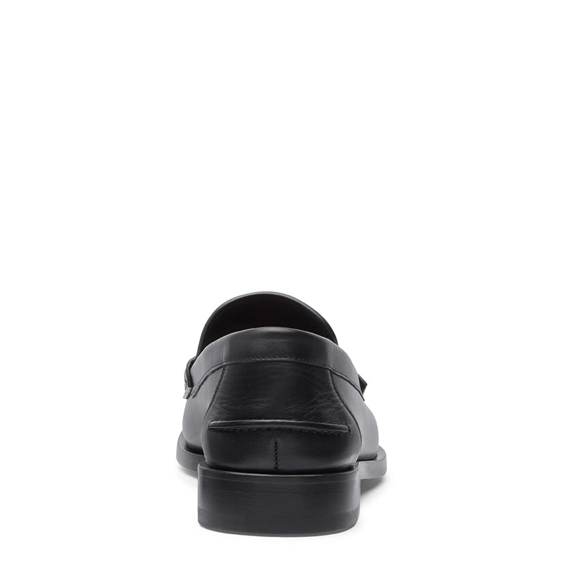 Men Black Ff Pattern Print Panelled Loafer
