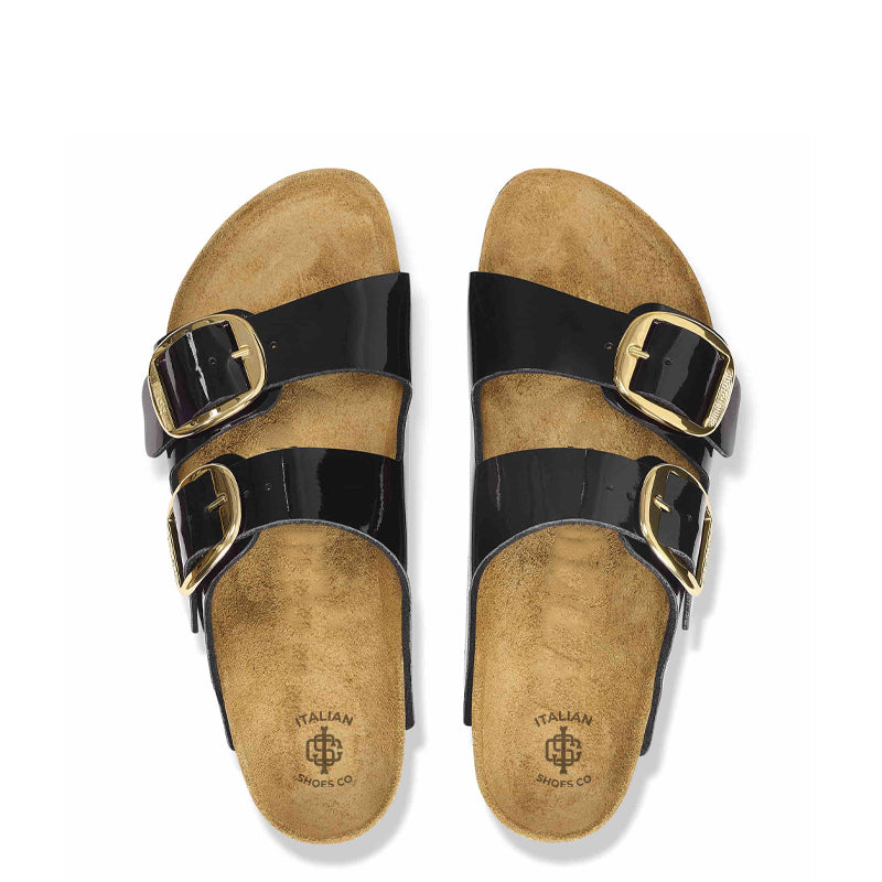 Solevana Patent Black Footbed