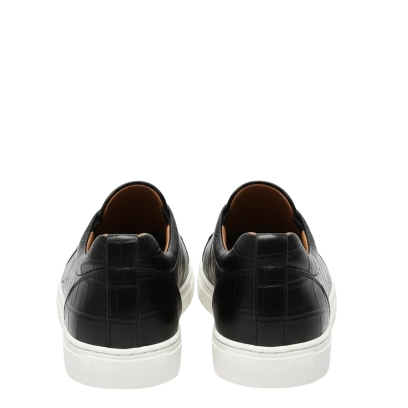 Croc Embossed Italian Luxe Slip On Sneakers