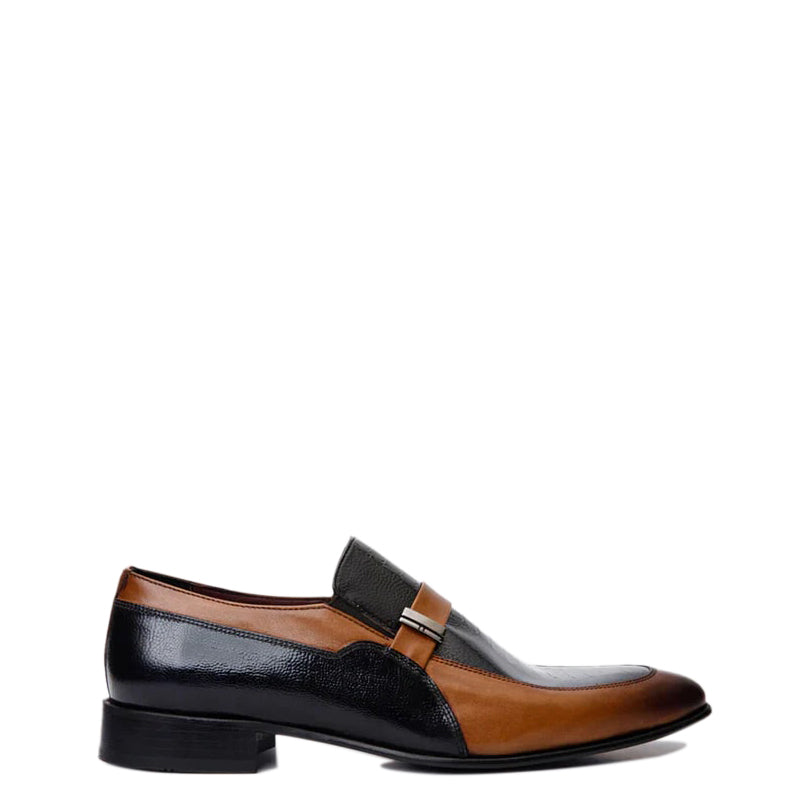 Dark Brown Leather Bit Loafer Shoe