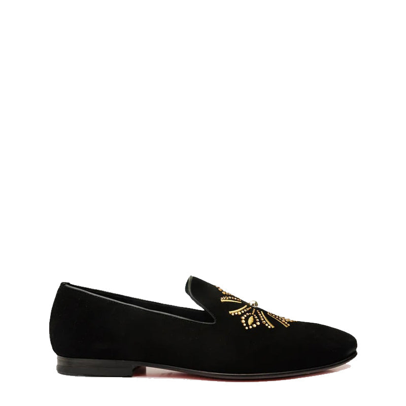 Black Suede Slip on Loafer Men Shoe