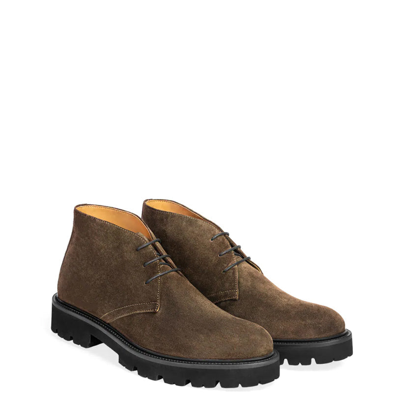 Suede Luxury Solid Leather Chukkas Boot Olive Green