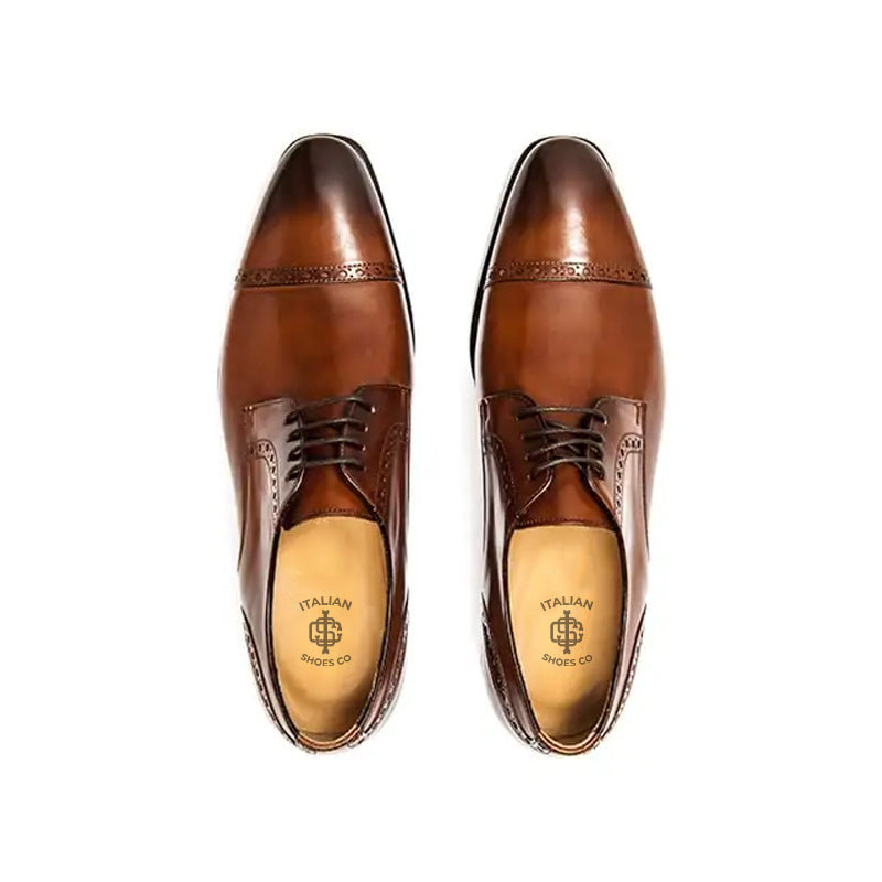 Premium Wholecut Leather Formal Oxford Light Brown Shoe