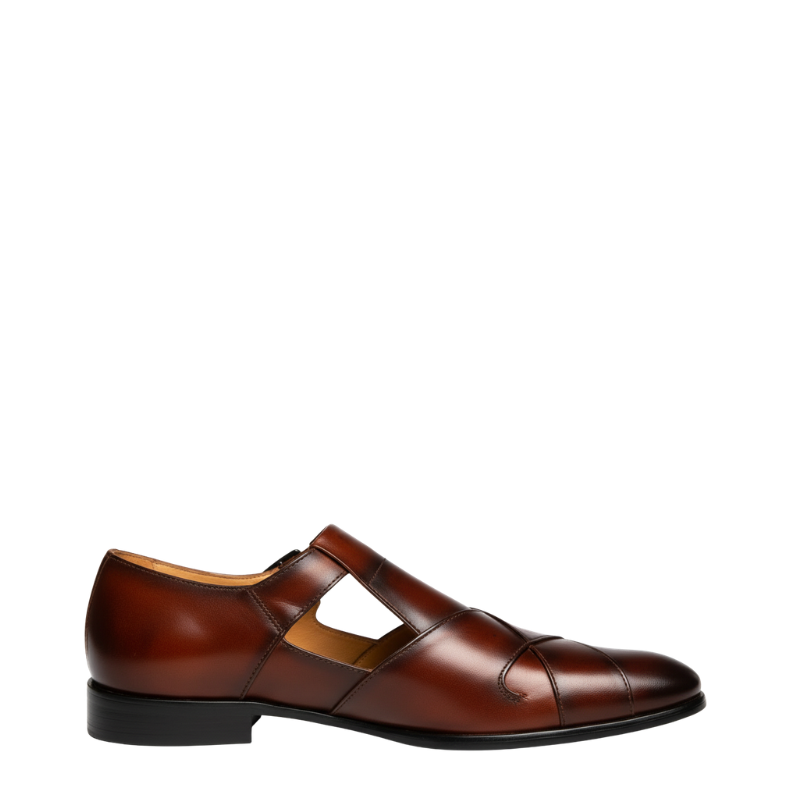 Imperial Cross-Strap Monk Sandals