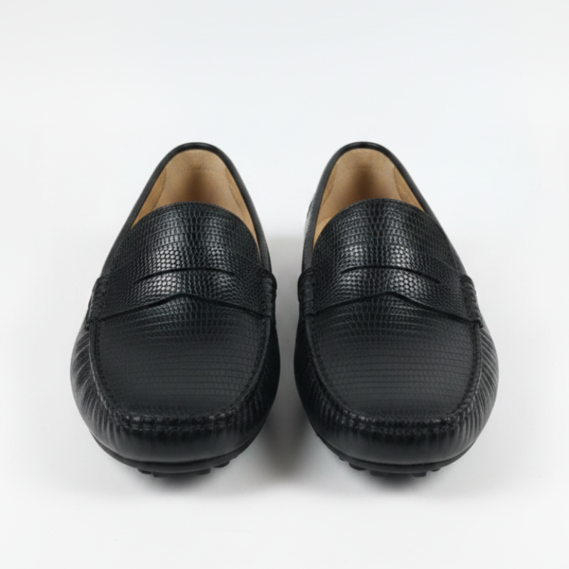 Imperio Lizard Texture Driving Loafers