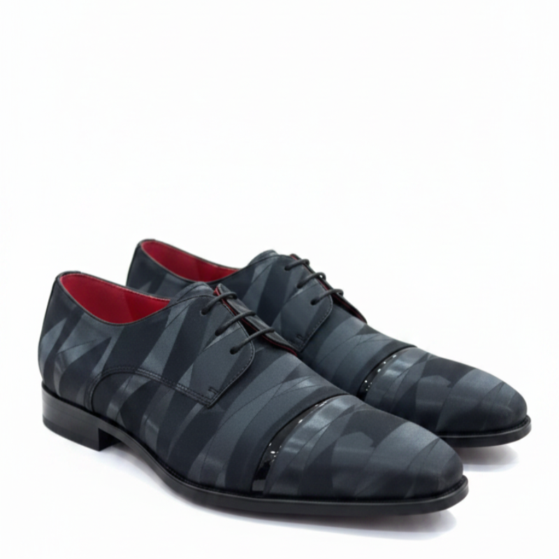 Italian Elegance Geometric Pattern Oxford Shoes