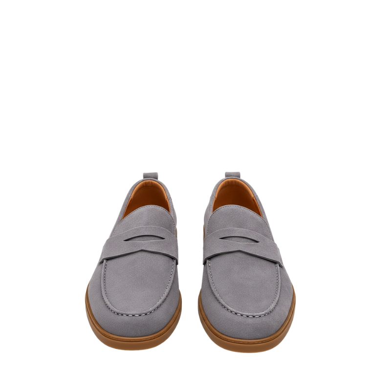 Italian Craft Elegance in Suede Loafer