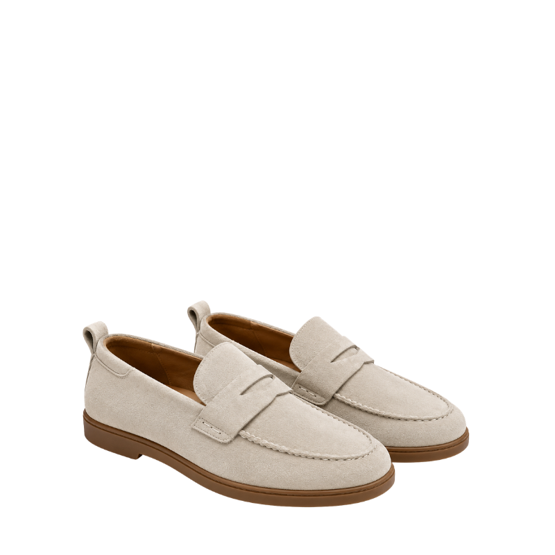 Italian Craft Elegance in Suede Loafer