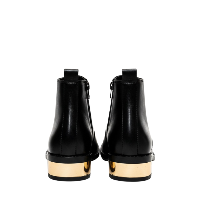 Italian Craft Golden Toe Ankle Boots