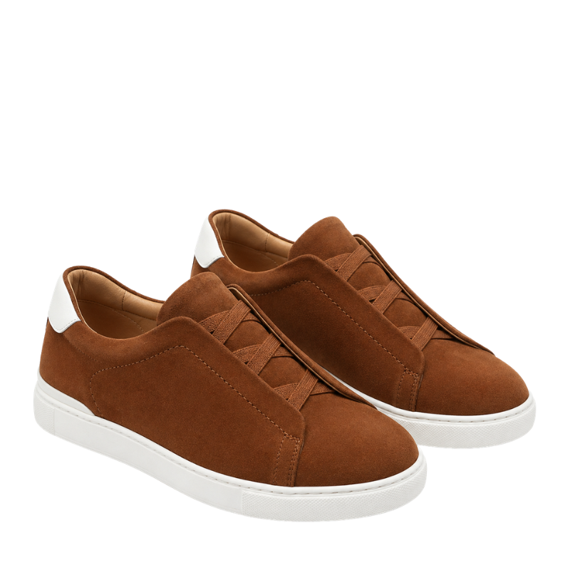 Italian Craft Smooth Finish Slip-on Prime Suede Triple Stitch Sneakers