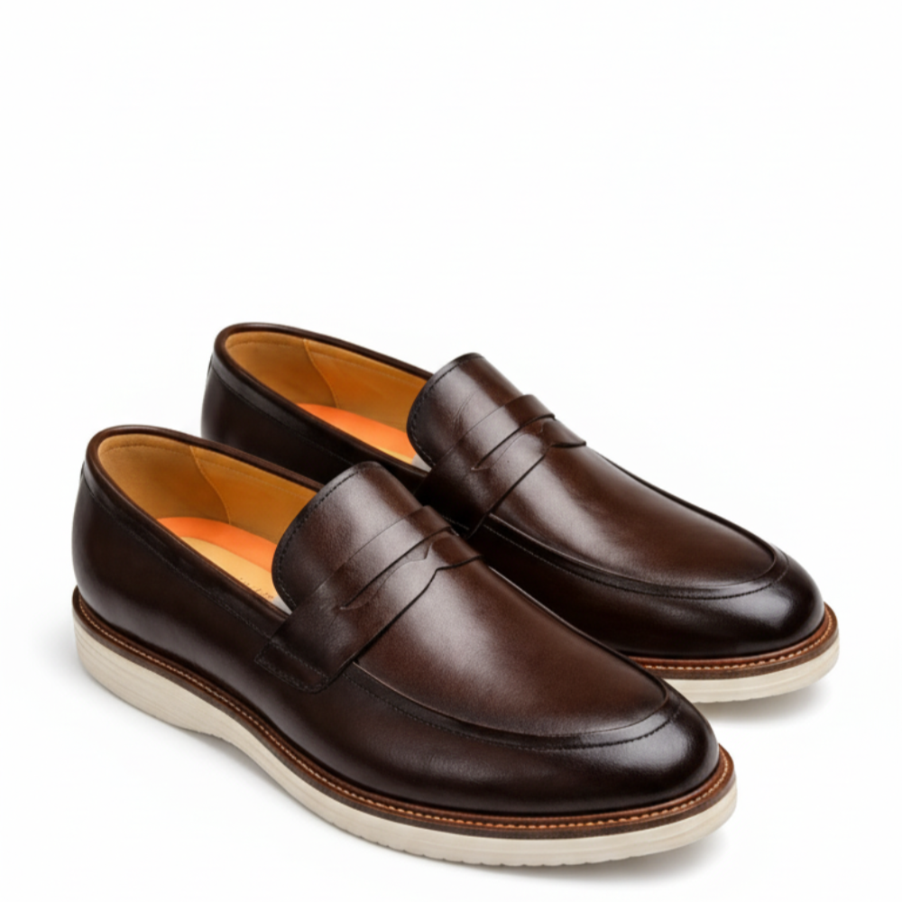 Italian Crest Glide Penny Loafers