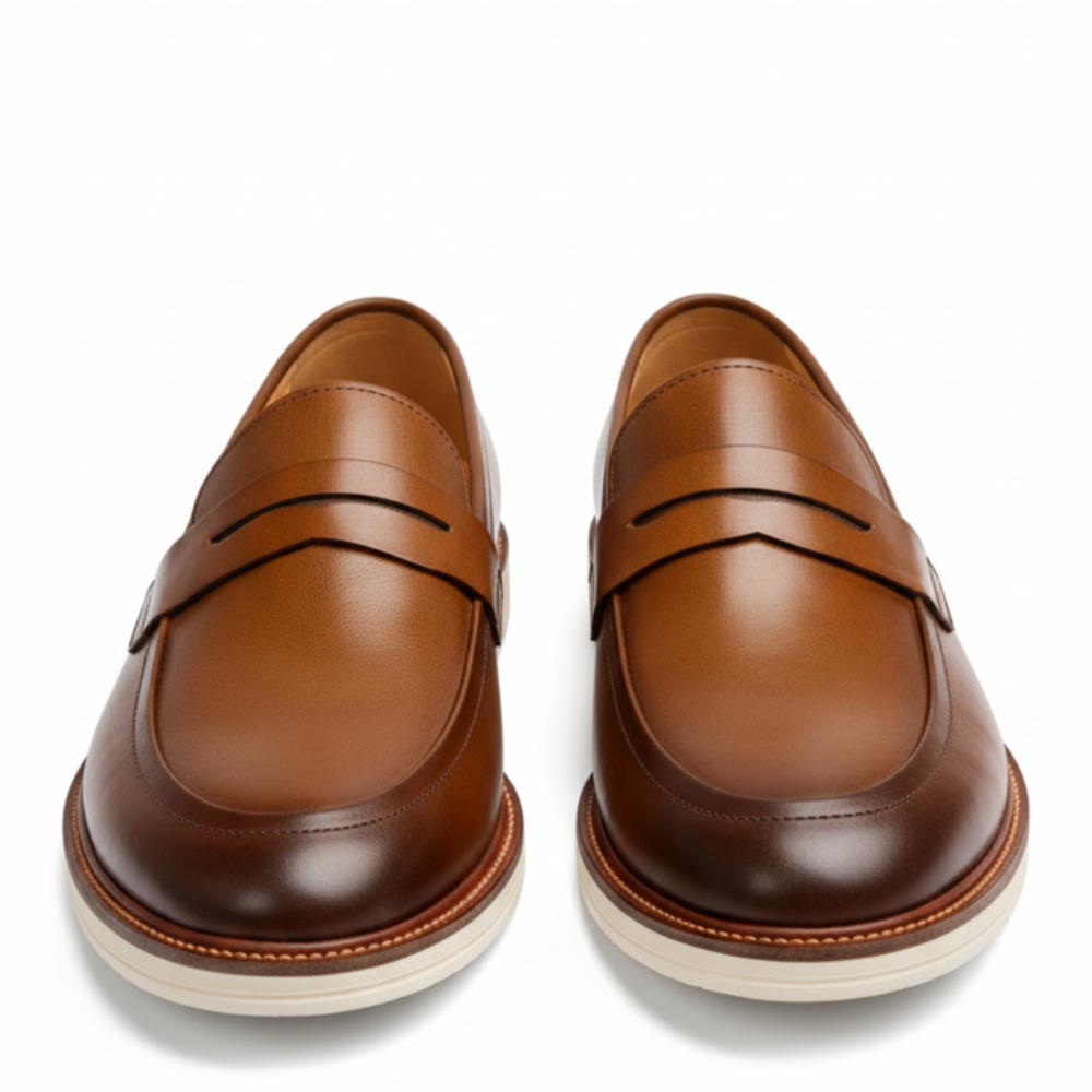 Italian Crest Glide Penny Loafers
