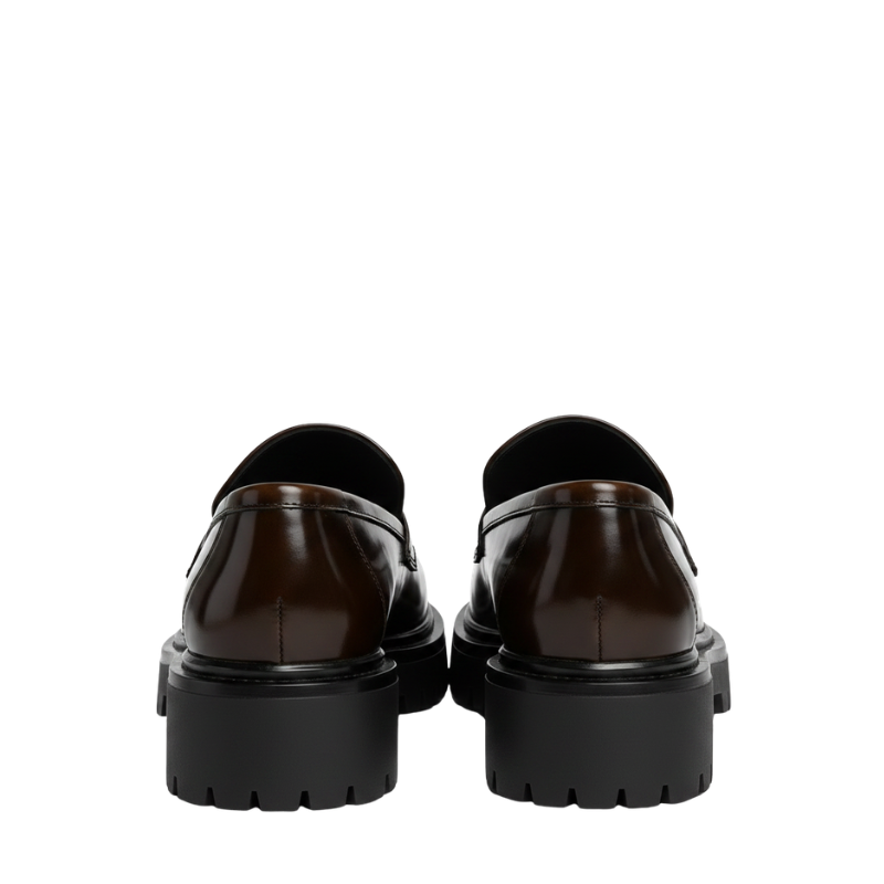 Italian Luxury Lug Soles Sturdy Penny Loafer