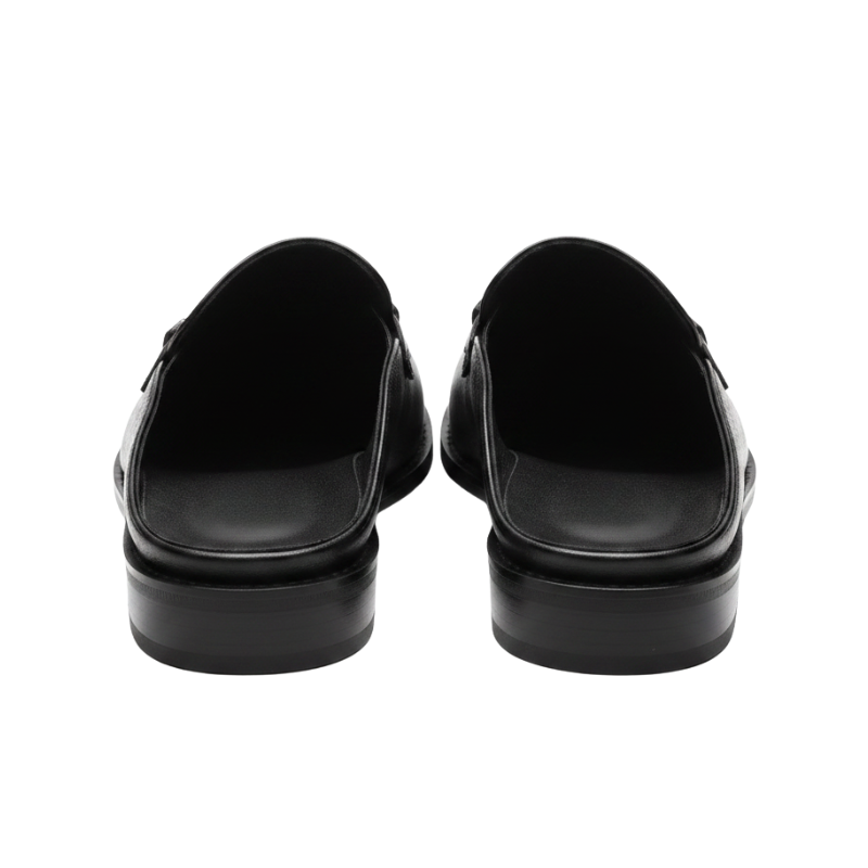 Italian Luxury Pebbled Leather Mule