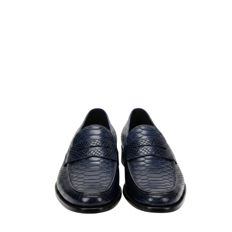 Italian Python Textured Luxe Loafers