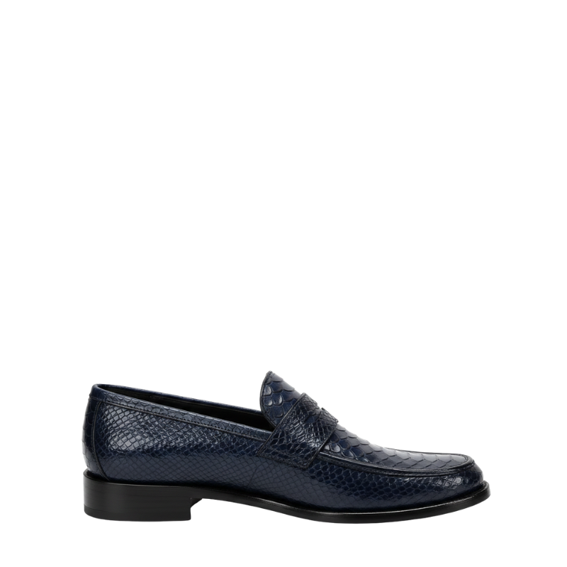 Italian Python Textured Luxe Loafers