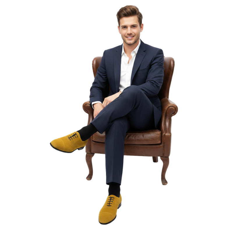 Italian Regal Suede Classic Elegance Oxfords Shoes