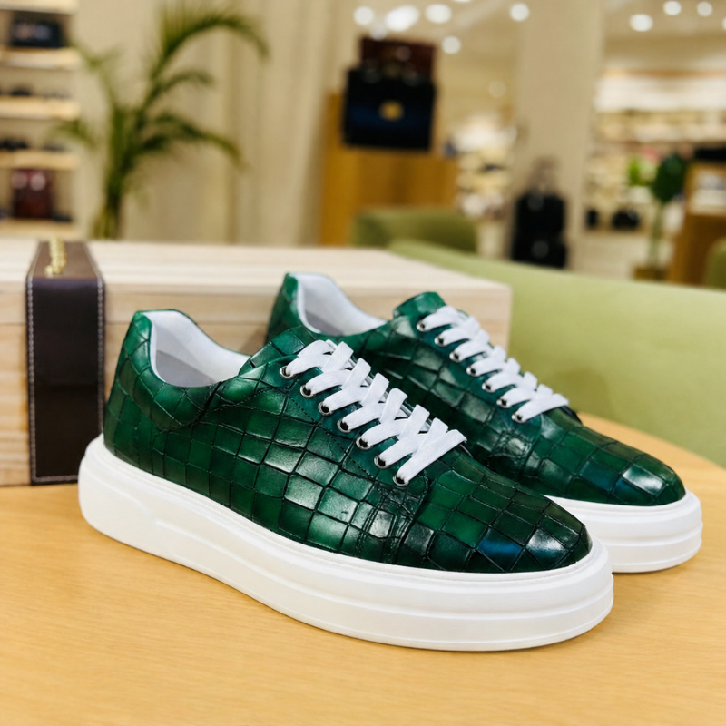 Italian Sculpted Moss Enigma Elite Sneakers