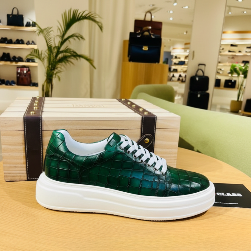Italian Sculpted Moss Enigma Elite Sneakers