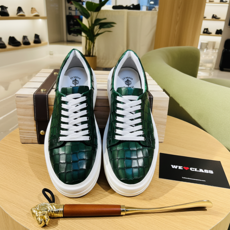 Italian Sculpted Moss Enigma Elite Sneakers