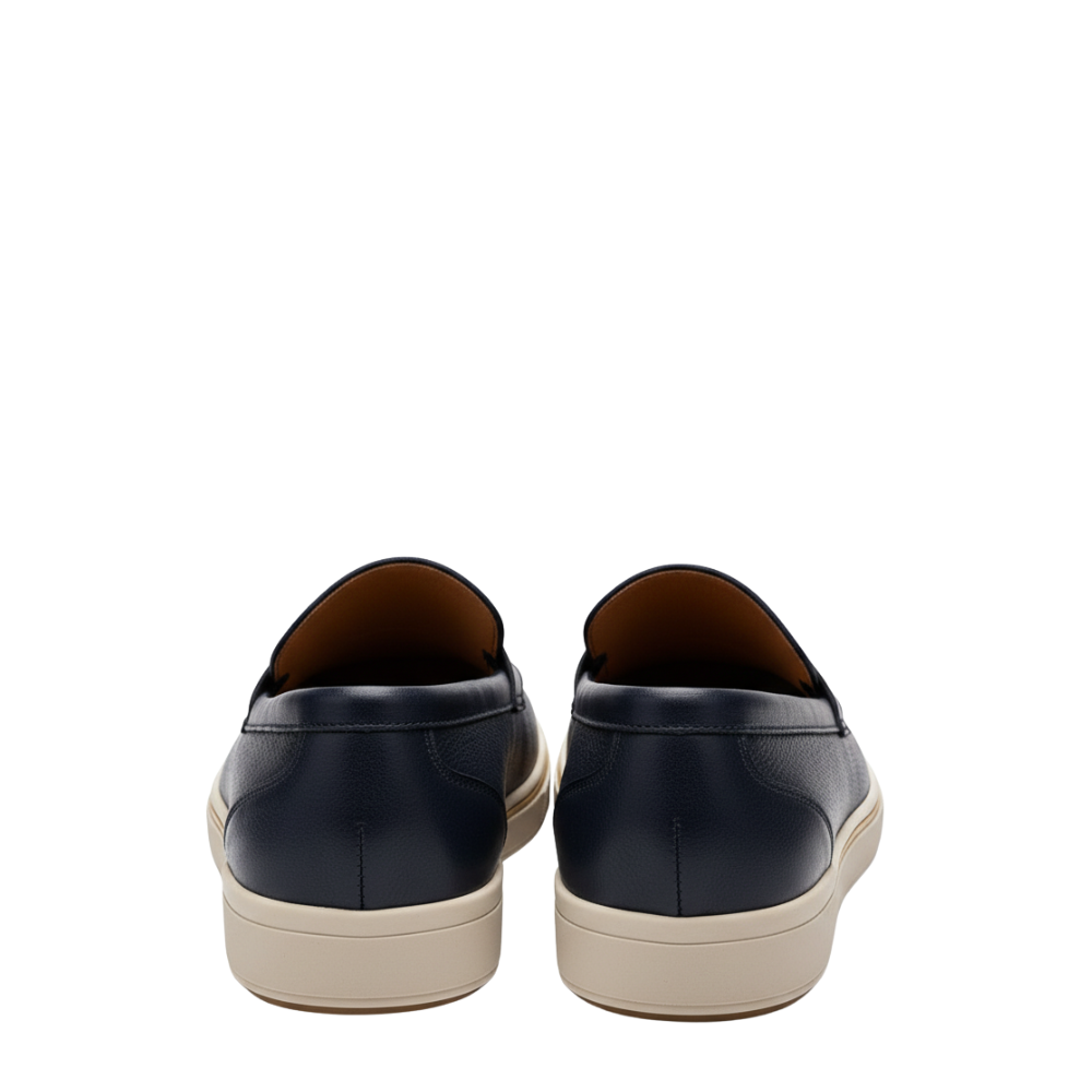 Italian Smooth Penny Loafer with Minimalist Sole Perfection