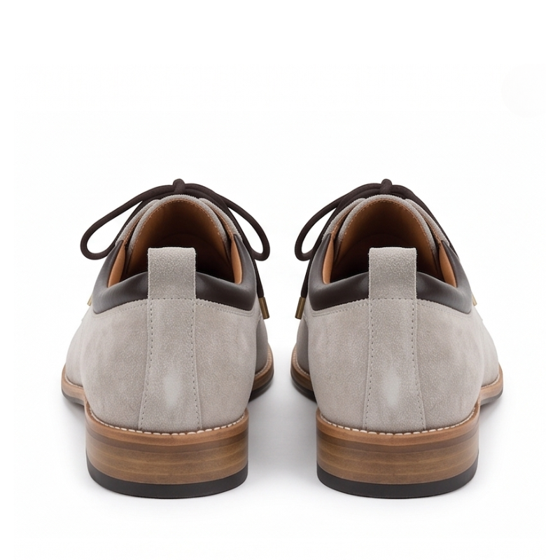 Italian Stone Suede Derby Shoes