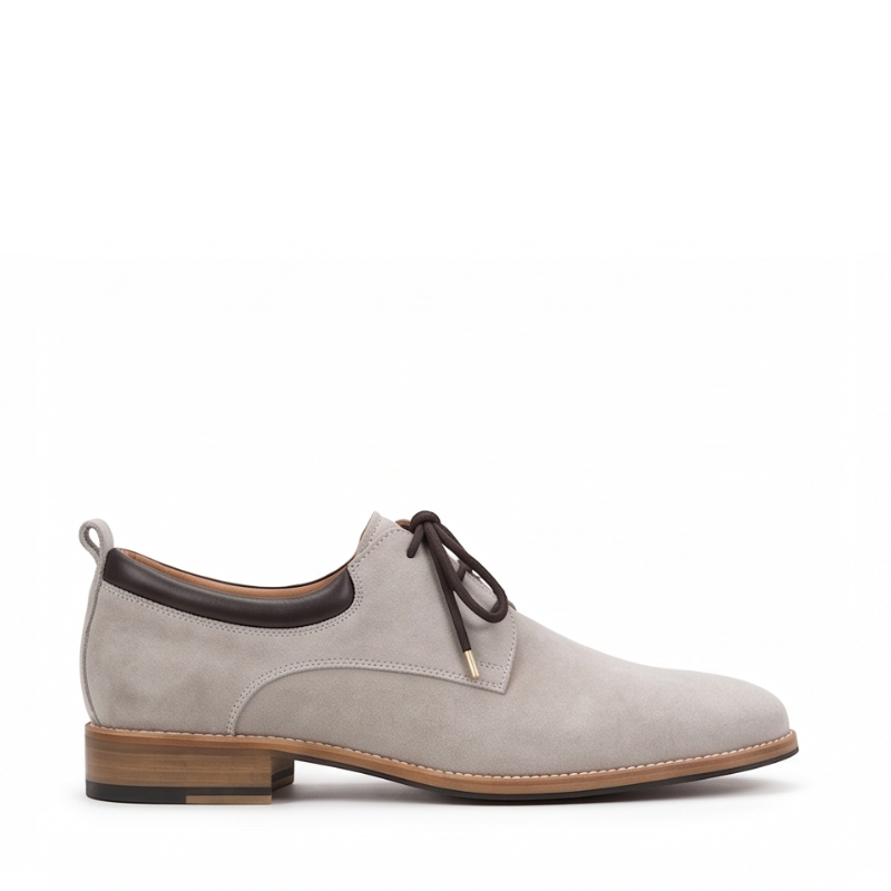 Italian Stone Suede Derby Shoes