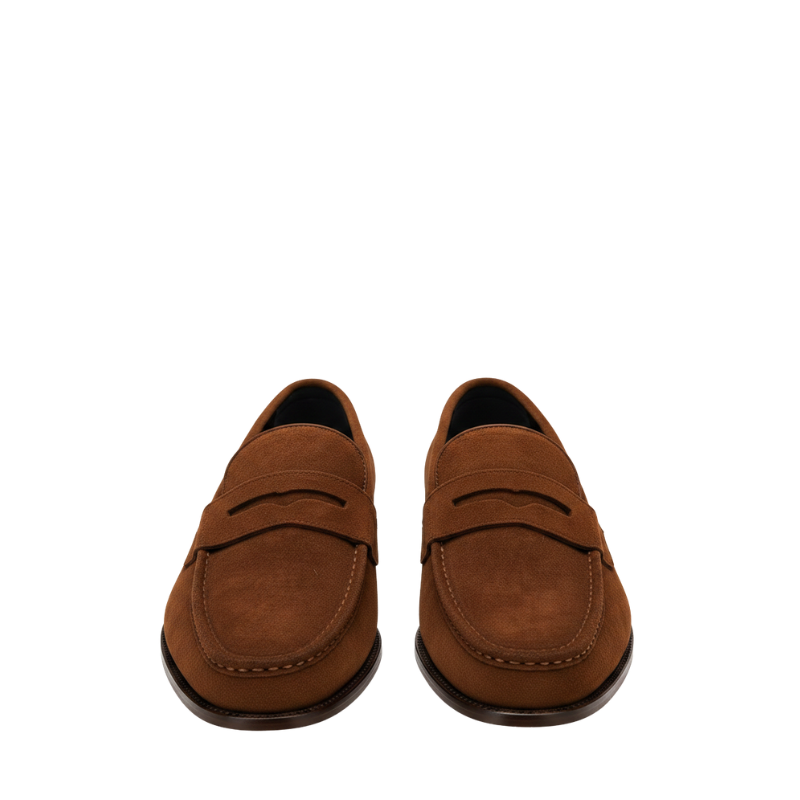 Italian Suede Loafers With Regal Allure