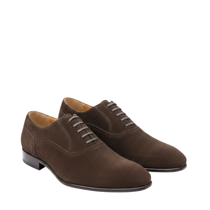 Italian Suede Luxe Closed Lace Oxfords Shoes