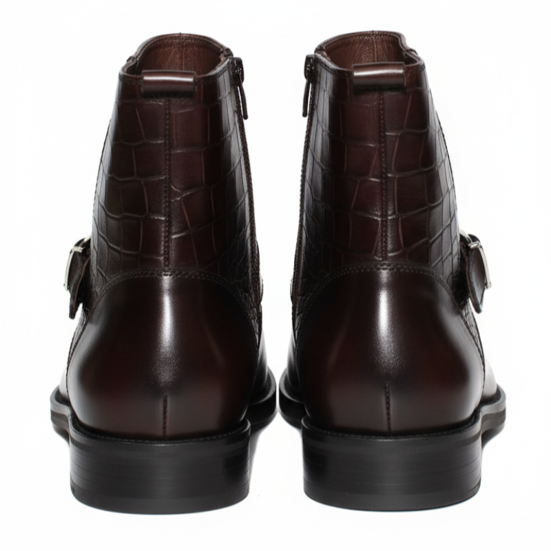 Croc Panel Valcero Strap Boots